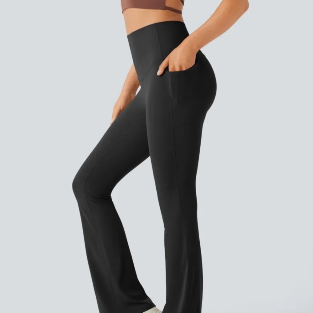 Halara UltraSculpt SoCinched High Waisted Tummy Control Pocket Shaping Yoga Boo
